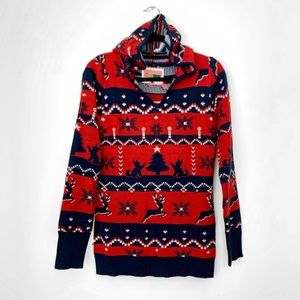 Tipsy Elves Hooded Christmas Sweater Small